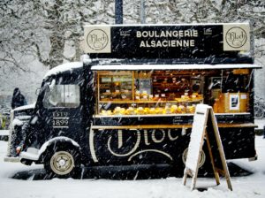 a cold van filled with food